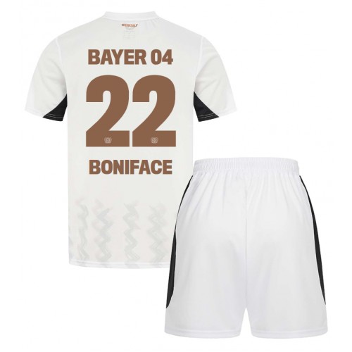 Bayer Leverkusen Victor Boniface #22 Gostujuci Dres za djecu 2024-25 Kratak Rukav (+ Kratke hlače)